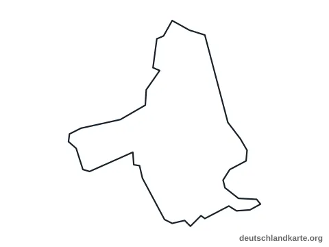 Vorschau: Umrisskarte von der kreisfreien Stadt Ludwigshafen am Rhein