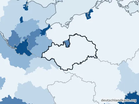 Vorschau: Bevölkerungsdichte vom Landkreis Ludwigslust-Parchim