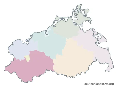 Karte: Landkreis Ludwigslust-Parchim in Mecklenburg-Vorpommern