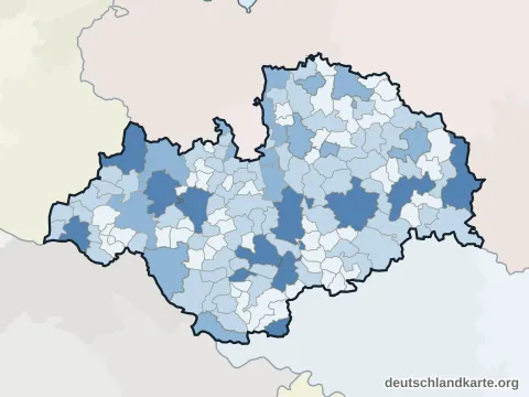 Vorschau: Einwohnerkarte vom Landkreis Ludwigslust-Parchim