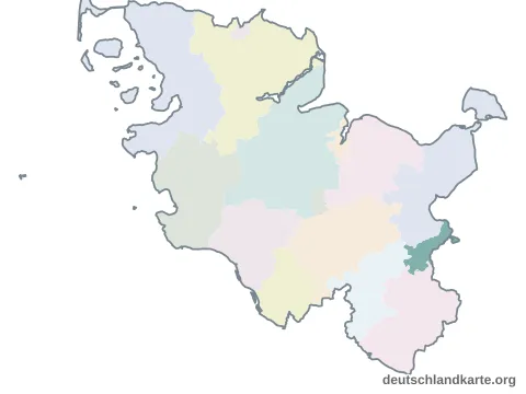Vorschau: Karte im Bundesland von der kreisfreien Stadt Lübeck