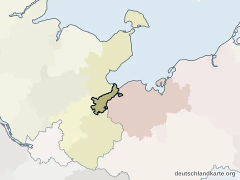 Vorschau: Nachbarkreiskarte von der kreisfreien Stadt Lübeck