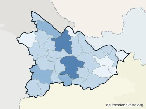 Vorschau: Einwohnerkarte vom Landkreis Lüchow-Dannenberg