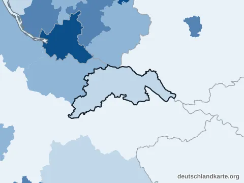 Vorschau: Bevölkerungsdichte vom Landkreis Lüneburg