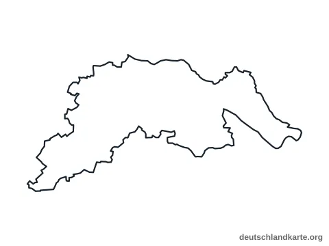 Vorschau: Umrisskarte vom Landkreis Lüneburg