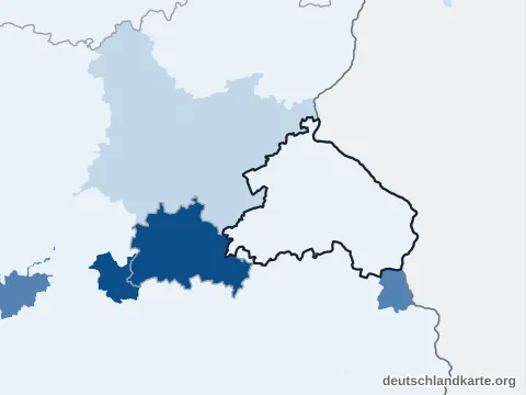 Vorschau: Bevölkerungsdichte vom Landkreis Märkisch-Oderland