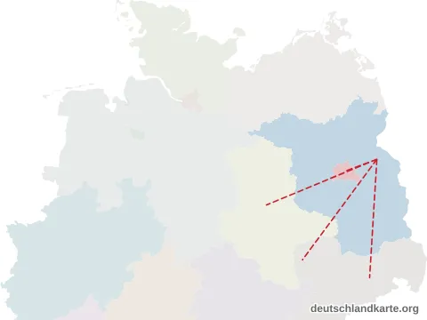 Vorschau: Entfernungskarte vom Landkreis Märkisch-Oderland