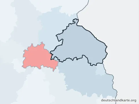 Vorschau: Nachbarkreiskarte vom Landkreis Märkisch-Oderland