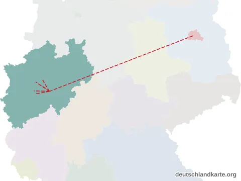 Vorschau: Entfernungskarte vom Märkischen Kreis