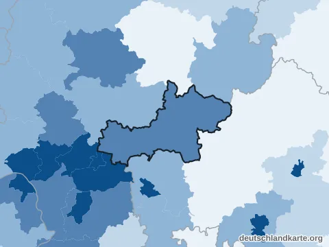Vorschau: Bevölkerungsdichte vom Main-Kinzig-Kreis