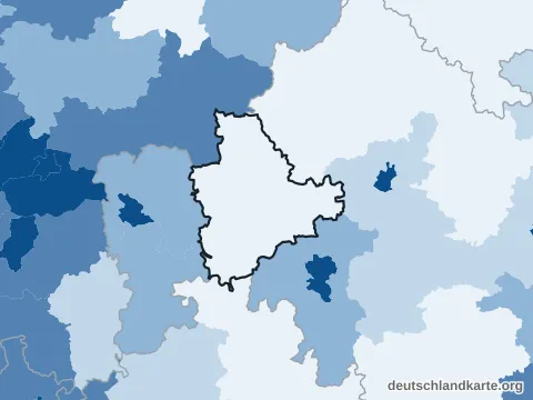 Vorschau: Bevölkerungsdichte vom Landkreis Main-Spessart