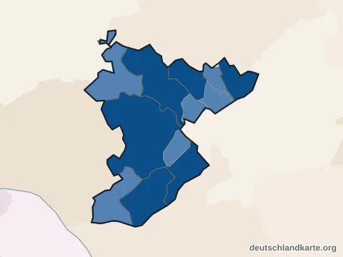 Vorschau: Einwohnerkarte vom Main-Taunus-Kreis