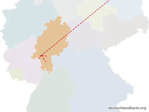 Vorschau: Entfernungskarte vom Main-Taunus-Kreis