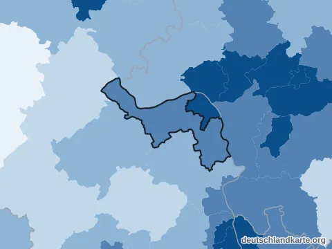 Vorschau: Bevölkerungsdichte vom Landkreis Mainz-Bingen