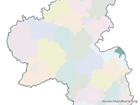 Vorschau: Karte im Bundesland von der kreisfreien Stadt Mainz