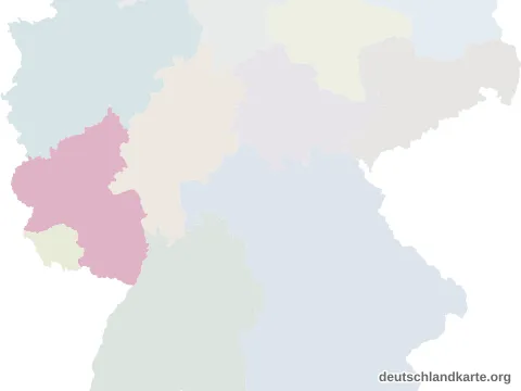 Vorschau: Lagekarte von der kreisfreien Stadt Mainz