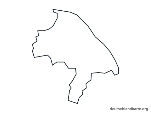 Vorschau: Umrisskarte von der kreisfreien Stadt Mainz