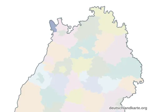 Vorschau: Karte im Bundesland vom Stadtkreis Mannheim