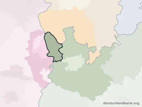 Vorschau: Nachbarkreiskarte vom Stadtkreis Mannheim