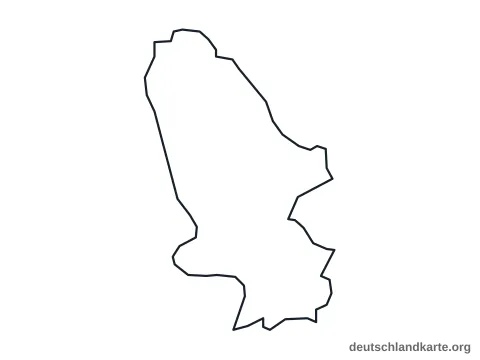 Vorschau: Umrisskarte vom Stadtkreis Mannheim