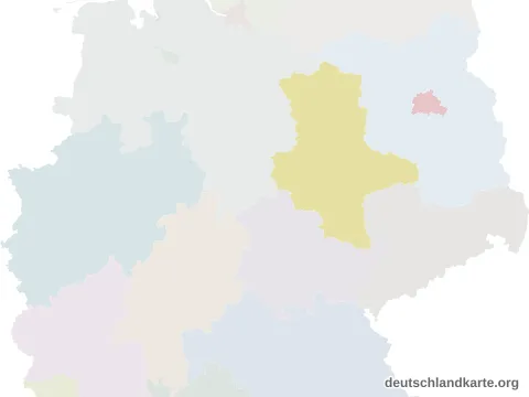 Vorschau: Lagekarte vom Landkreis Mansfeld-Südharz