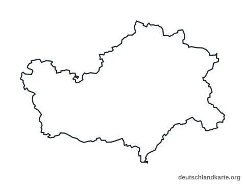 Vorschau: Umrisskarte vom Landkreis Mansfeld-Südharz