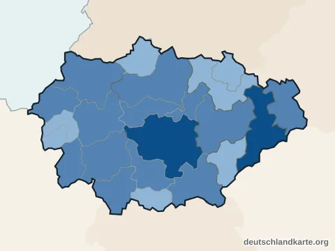 Vorschau: Einwohnerkarte vom Landkreis Marburg-Biedenkopf