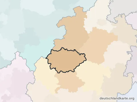 Vorschau: Nachbarkreiskarte vom Landkreis Marburg-Biedenkopf