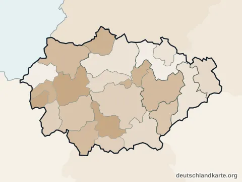 Vorschau: Ortskarte vom Landkreis Marburg-Biedenkopf