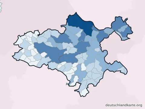 Vorschau: Einwohnerkarte vom Landkreis Mayen-Koblenz