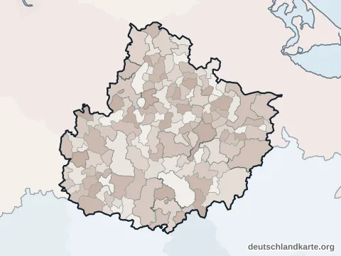 Ortskarte: Landkreis Mecklenburgische Seenplatte