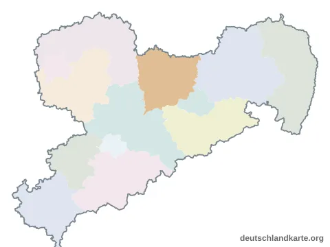 Karte: Landkreis Meißen in Sachsen