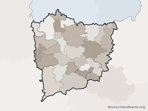 Vorschau: Ortskarte vom Landkreis Meißen
