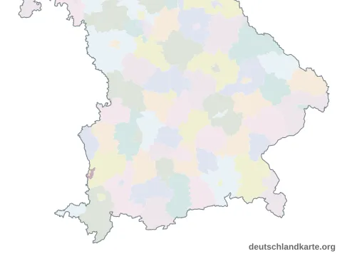 Vorschau: Karte im Bundesland von der kreisfreien Stadt Memmingen