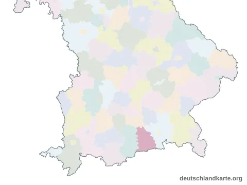 Vorschau: Karte im Bundesland vom Landkreis Miesbach