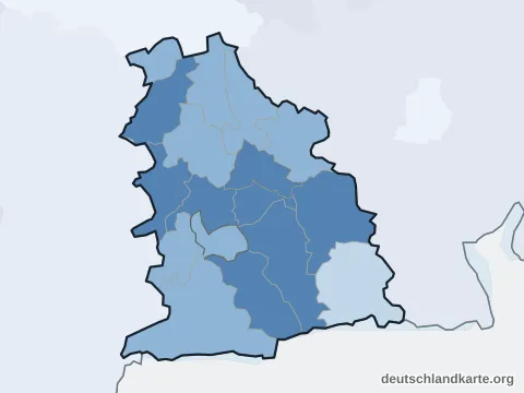 Vorschau: Einwohnerkarte vom Landkreis Miesbach