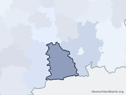 Vorschau: Nachbarkreiskarte vom Landkreis Miesbach