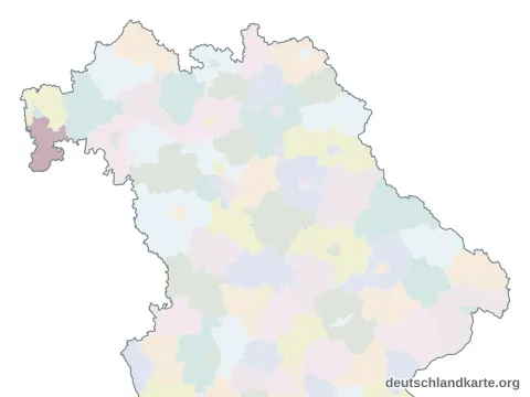 Vorschau: Karte im Bundesland vom Landkreis Miltenberg