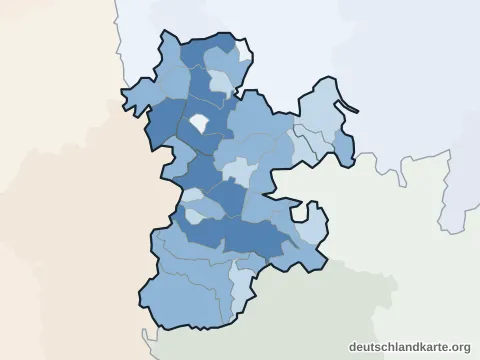 Vorschau: Einwohnerkarte vom Landkreis Miltenberg