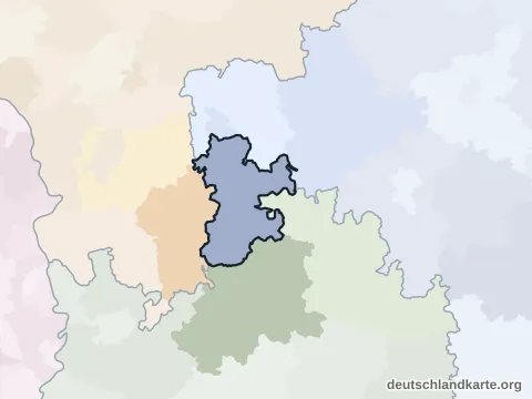 Vorschau: Nachbarkreiskarte vom Landkreis Miltenberg