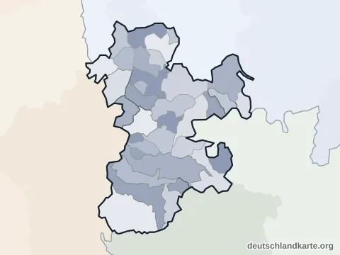 Vorschau: Ortskarte vom Landkreis Miltenberg