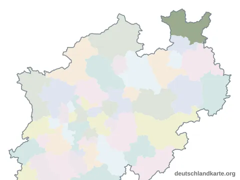 Karte: Kreis Minden-Lübbecke in Nordrhein-Westfalen
