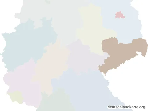 Vorschau: Lagekarte vom Landkreis Mittelsachsen