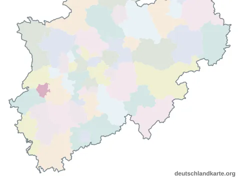 Karte: Kreisfreie Stadt Mönchengladbach in Nordrhein-Westfalen