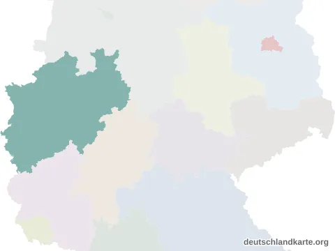 Vorschau: Lagekarte von der kreisfreien Stadt Mönchengladbach