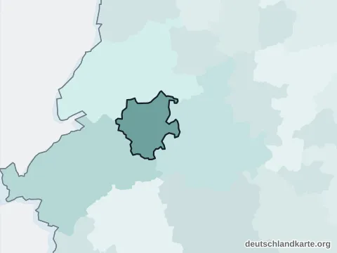 Vorschau: Nachbarkreiskarte von der kreisfreien Stadt Mönchengladbach