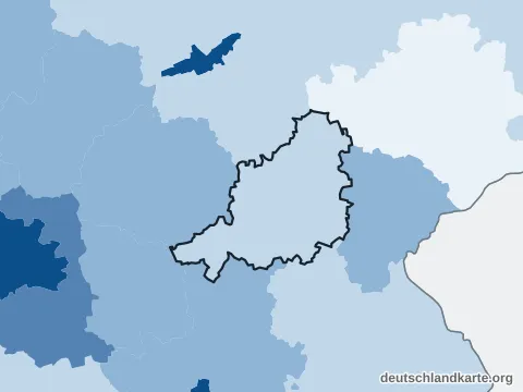 Vorschau: Bevölkerungsdichte vom Landkreis Mühldorf a.Inn