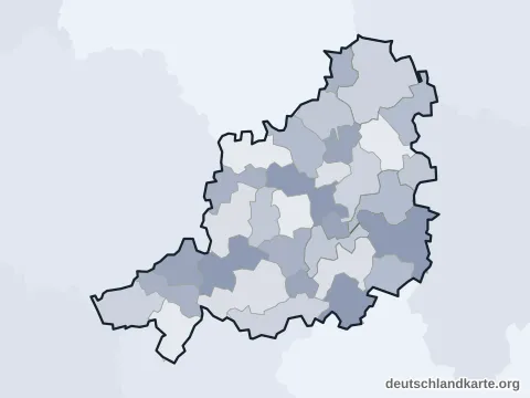 Vorschau: Ortskarte vom Landkreis Mühldorf a.Inn