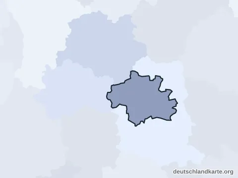 Vorschau: Nachbarkreiskarte von der kreisfreien Stadt München