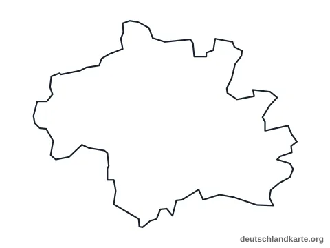 Vorschau: Umrisskarte von der kreisfreien Stadt München